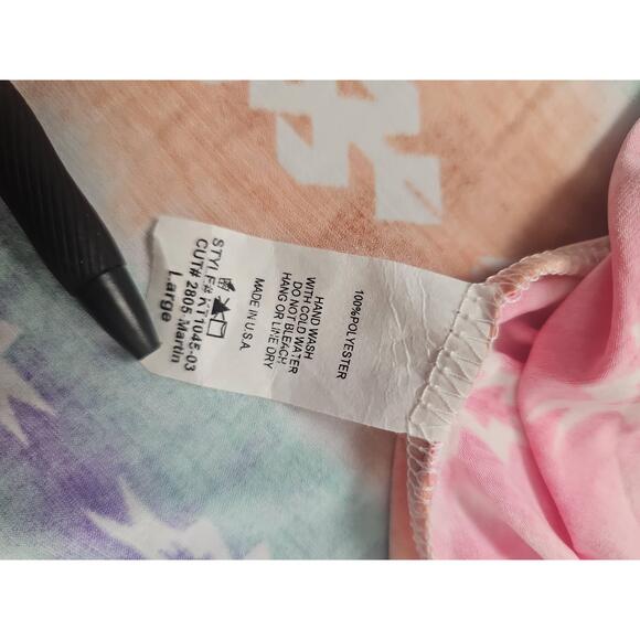 NWT Fab Rik Aztec Multicolored ¾ Sleeve Casual Top Size Large - Picture 7 of 8